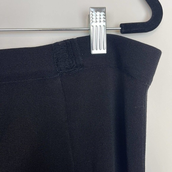 Exclusively Misook Wide Leg Knit Pants Elastic Waist Pull On Black XL - Picture 3 of 8